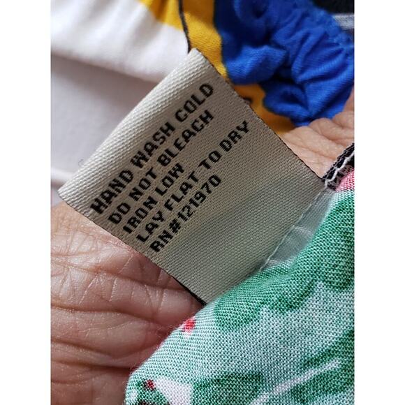 Free Market by Flying Tomato Mini Dress Womens Small White Floral Long Sleeve - Picture 6 of 11